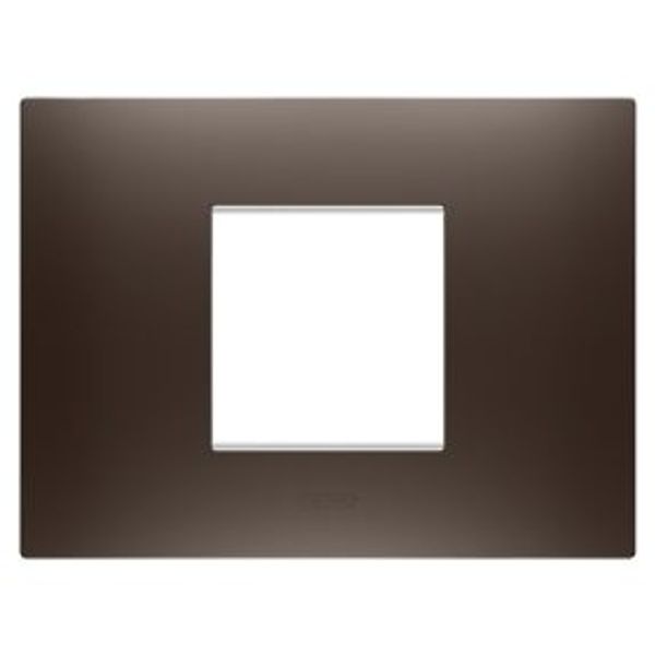 EGO PLATE - IN PAINTED TECHNOPOLYMER - 2 MODULES - BROWN SHADE - CHORUSMART image 1