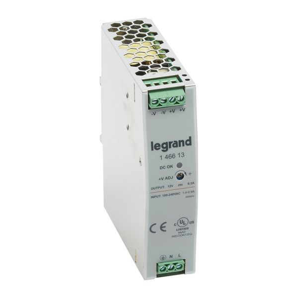 Stabilised switched mode power supply - single-phase -75-960 W -output 12V= -75W image 2