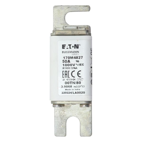 Fuse-link, high speed, 32 A, AC 1000 V, size 00, 30 x 47 x 98 mm, aR, DIN, IEC, type T indicator image 17