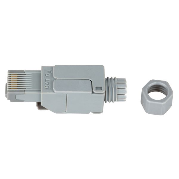 RJ45 plug C6a UTP, on-site installable,f.solid wire,straight image 2