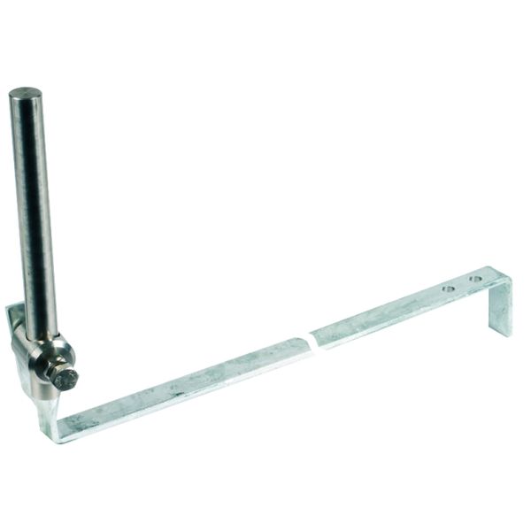 Rod holder with brace L 475mm St/tZn for pitched roof with StSt bolt R image 1