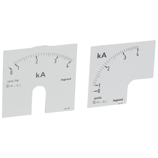 Measuring dial for ammeter - 0-4000 A - fixing on door image 2