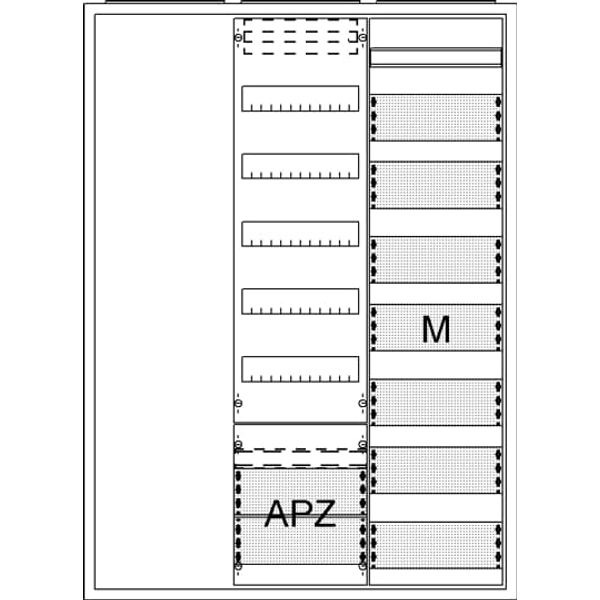 AA37A1AM Meter board, Field width: 3, Rows: 57, 1100 mm x 800 mm x 215 mm, Isolated (Class II), IP31 image 20