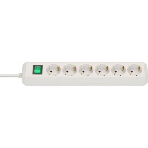 Eco-Line extension socket with switch 6-way white 1,5m H05VV-F 3G1,5 image 1