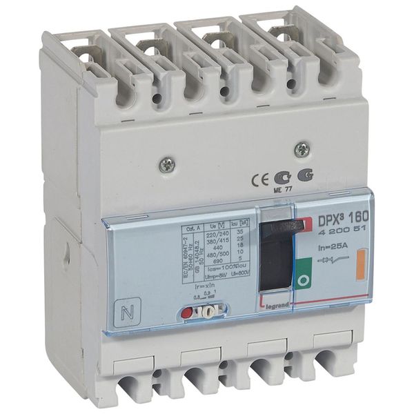 MCCB thermal magnetic - DPX³ 160 - Icu 25 kA - 400 V~ - 4P - 25 A image 2