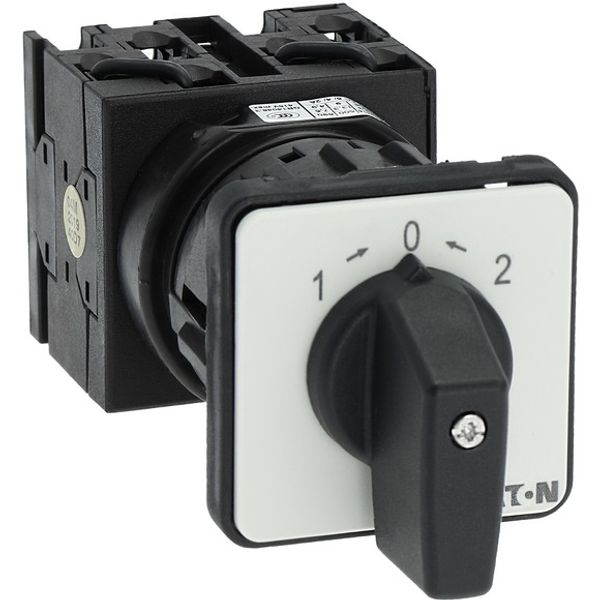 Reversing switches, T0, 20 A, centre mounting, 3 contact unit(s), Contacts: 5, 45 °, momentary, With 0 (Off) position, with spring-return from both di image 8