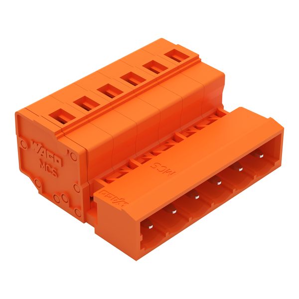 1-conductor male connector CAGE CLAMP® 2.5 mm² orange image 1