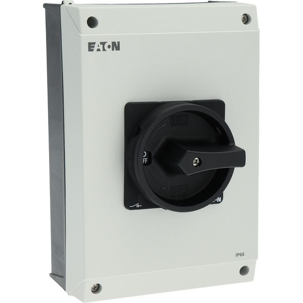 Main switch, P3, 63 A, surface mounting, 3 pole, STOP function, With black rotary handle and locking ring, Lockable in the 0 (Off) position, with asse image 28