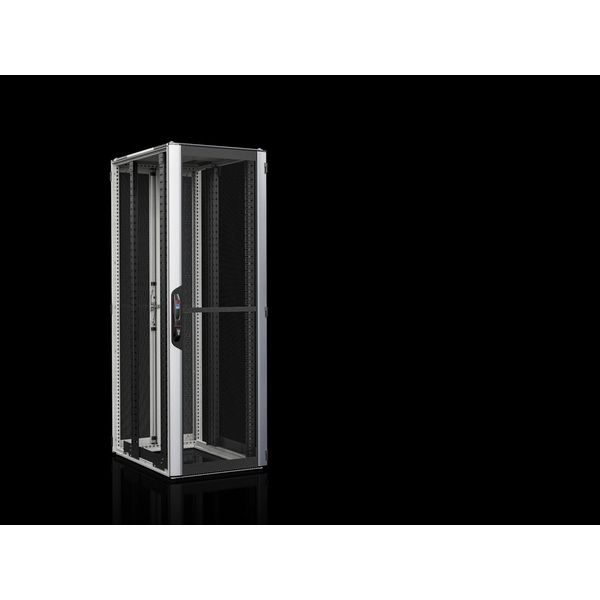 X IT network/server enclosure dynamic, WHD: 800 x 2450 x 1200 mm, 52 U, aluminium / sheet steel door image 1