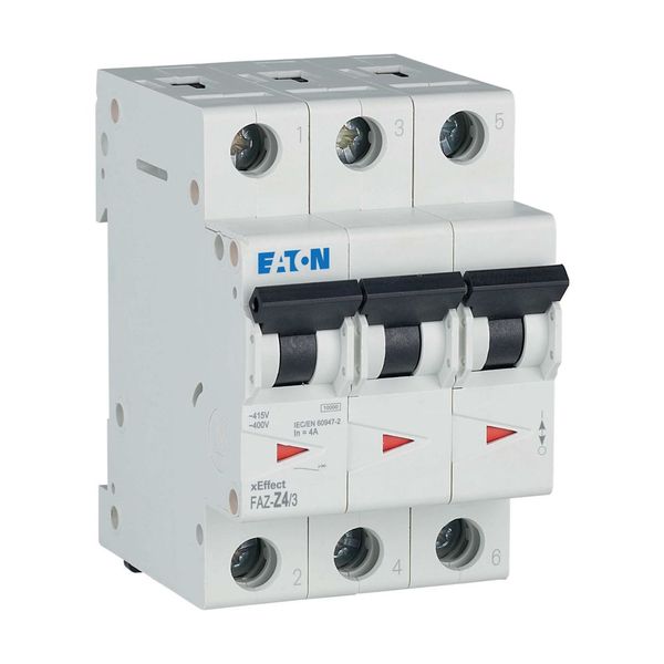 Miniature circuit breaker (MCB), 4 A, 3p, characteristic: Z image 11