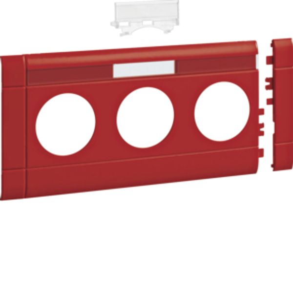 Frontplate 3-gang socket BRH 100 LF red image 1