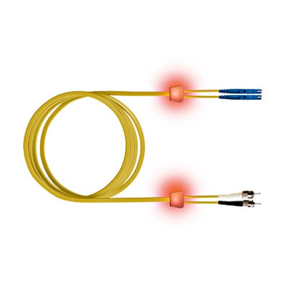 FO LED Patch Cord, Duplex, E2000/ST, E09/125 OS2, 10m image 1