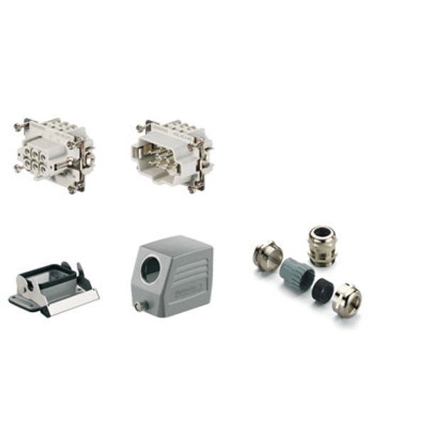 Industrial connectors (set), Series: HE, Screw connection, Size: 3, Nu image 1