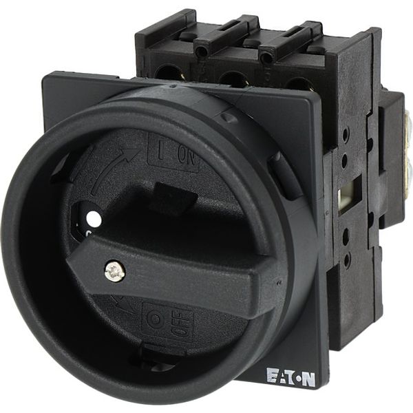 Main switch, P1, 32 A, flush mounting, 3 pole, STOP function, With black rotary handle and locking ring, Lockable in the 0 (Off) position image 5