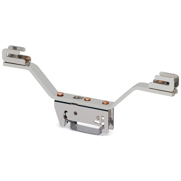 Busbar carrier for busbars Cu 10 mm x 3 mm both sides, angled gray image 2