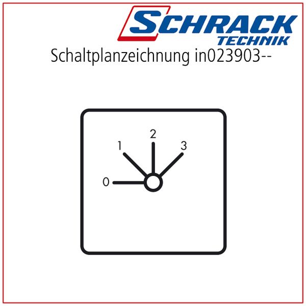 3-Step switch, 1P, 0-1-2-3, central mounting 22,5mm image 2