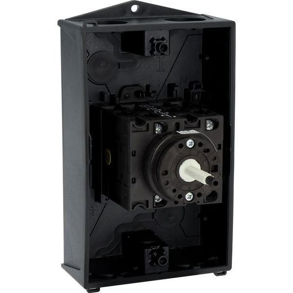 Main switch, T3, 32 A, surface mounting, 4 contact unit(s), 6 pole, 1 N/O, 1 N/C, STOP function, With black rotary handle and locking ring, Lockable i image 54