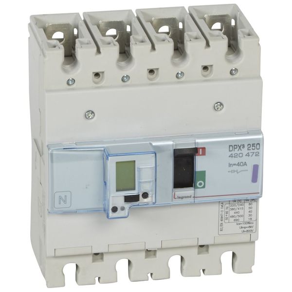 MCCB electronic + energy metering - DPX³ 250 - Icu 50 kA - 400 V~ - 4P - 40 A image 2