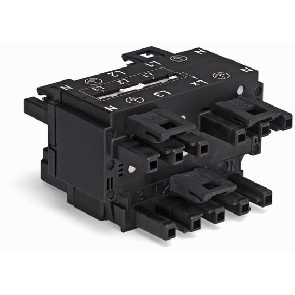 Three-phase to single-phase distribution connector with phase selectio image 3