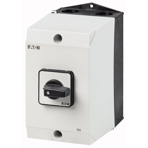 Reversing star-delta switches, T3, 32 A, surface mounting, 5 contact unit(s), Contacts: 10, 60 °, maintained, With 0 (Off) position, D-Y-0-Y-D, Design image 1