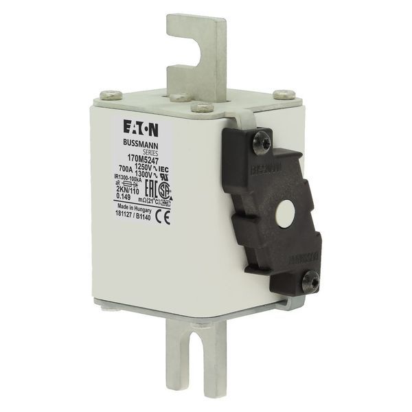 Fuse-link, high speed, 1100 A, AC 600 V, DIN 2, 61 x 77 x 138 mm, aR, DIN, IEC, single indicator image 6