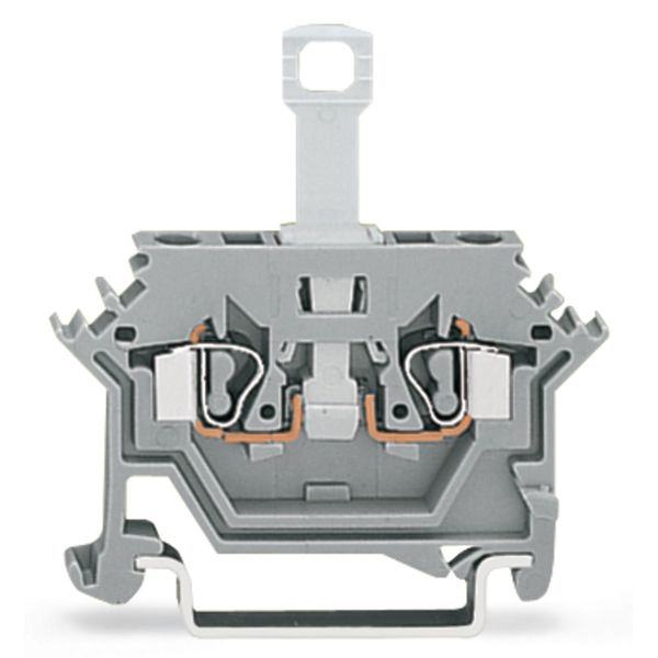 2-conductor disconnect terminal block for DIN-rail 35 x 15 and 35 x 7. image 1