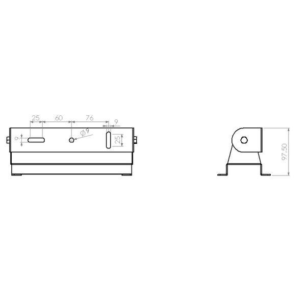 Arktur Round mounting bracket for ceiling mounting image 2