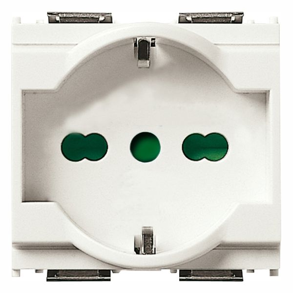 2P+E 16A universal outlet white image 1