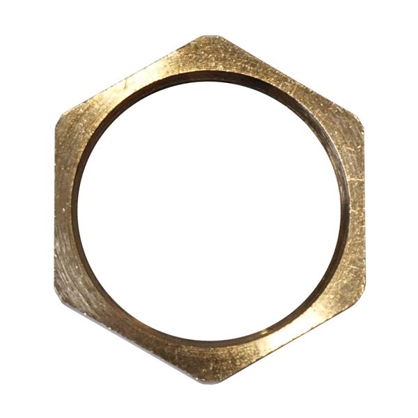Metric Counter Nut PG 21, brass image 1