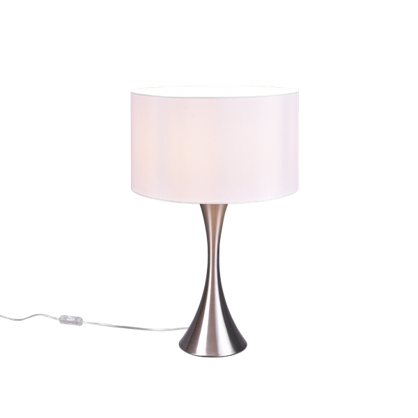 Sabia table lamp 62 cm E27 brushed steel/white image 1