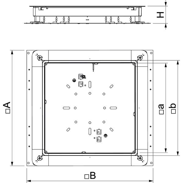 UZD 350-3 Junction and branch box for screed height 70-125mm 510x467x70 image 2