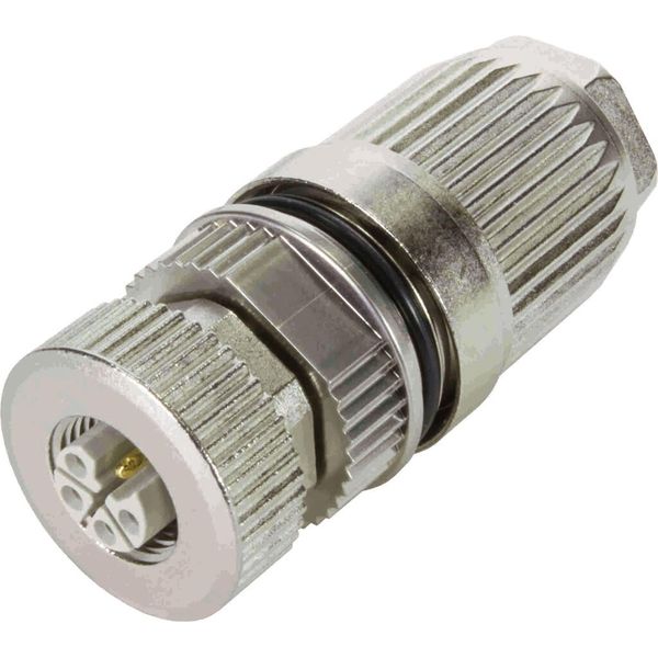 756-9711/050-000 Fitted pluggable connector; 5-pole, shielded; M12 socket, straight; IDC technology image 1