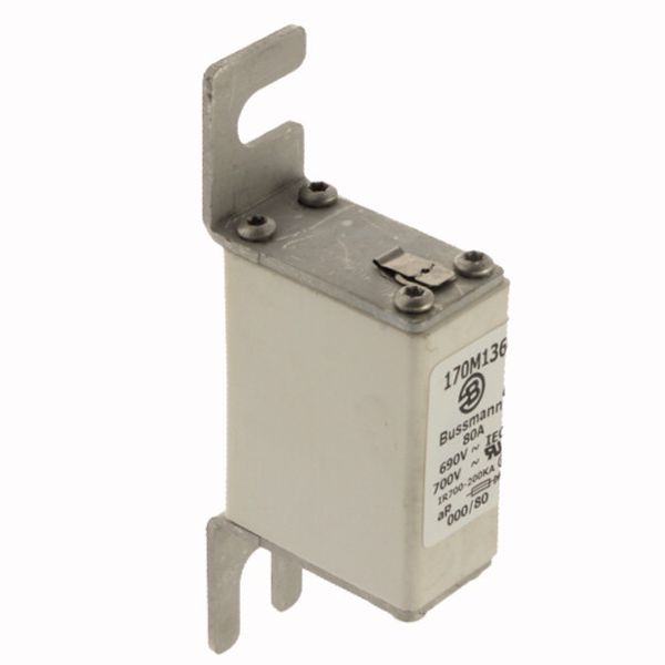 Fuse-link, high speed, 80 A, AC 690 V, DIN 000, 21 x 40 x 100 mm, aR, DIN, IEC, single indicator image 5