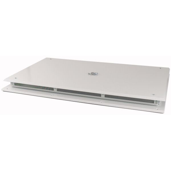 Top plate, ventilated, W=1350mm, IP42, grey image 1