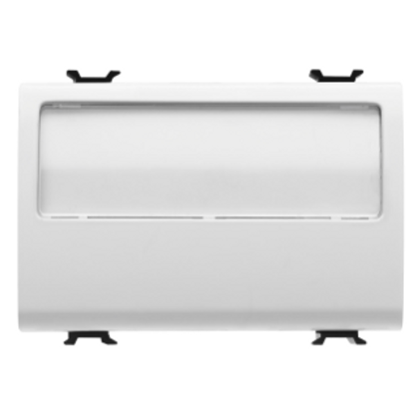 PUSH-BUTTON WITH ILLUMINATED NAME PLATE 250V ac - NO 10A - 3 MODULES - GLOSSY WHITE - CHORUSMART image 1