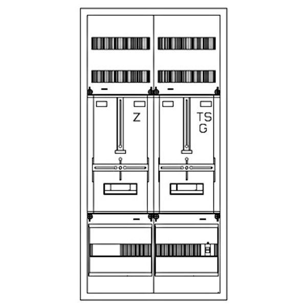 Z„hlerverteiler 1xZF, H=1100 B=550 T=210mm, 1xTSG image 1