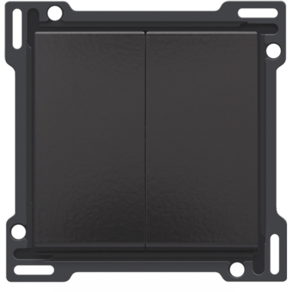 Finishing set for two-circuit switch, two-way switch + N.O. push butto image 1