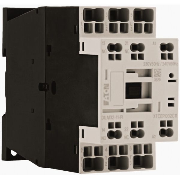 Contactor, 3 pole, 380 V 400 V 15 kW, 1 N/O, 1 NC, RDC 24: 24 - 27 V DC, DC operation, Push in terminals image 3