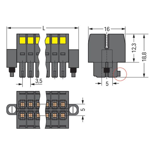 1-conductor female connector, 2-row CAGE CLAMP®, black image 2