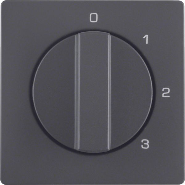 Centre plate rotary knob 3-step switch, neutral pos, Q.1/Q.3 ,anthr ve image 1