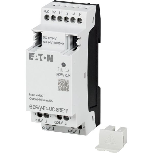 I/O expansion, For use with easyE4, 12/24 V DC, 24 V AC, Inputs/Outputs expansion (number) digital: 4, Push-In image 21