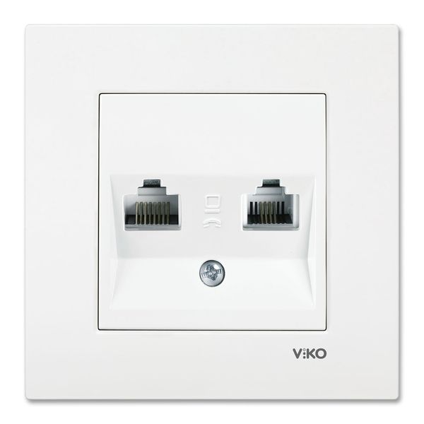 Karre White Data+Numerical Phone Socket (Jacksız) image 1