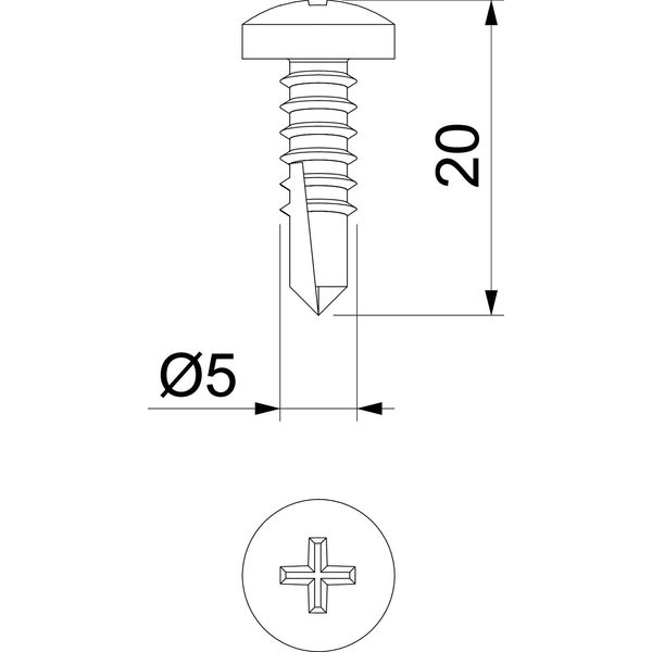 DIN 7504 N G Drilling screw cross-head drive 4,8x16mm image 2
