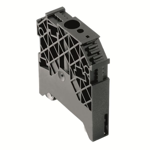 End bracket, Wemid, black, Rail: TS 35, when screwed in image 1