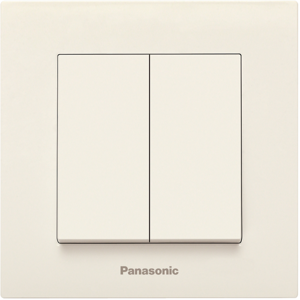 Karre Plus Beige Two Gang Switch image 1
