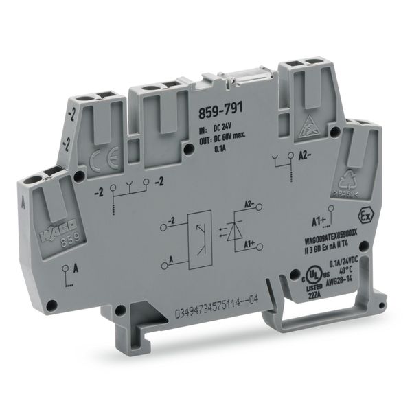 859-791 Optocoupler module; Nominal input voltage: 24 VDC; Output voltage range: 20 … 60 VDC image 1