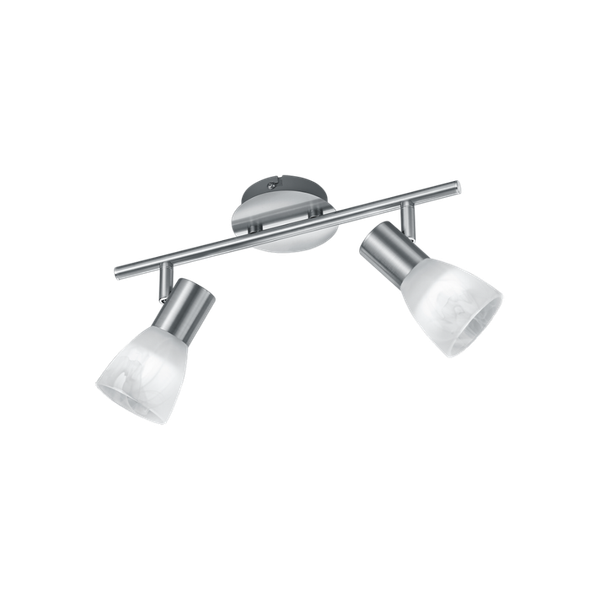 Visto spotlight 2-pc E14 LED brushed steel image 1