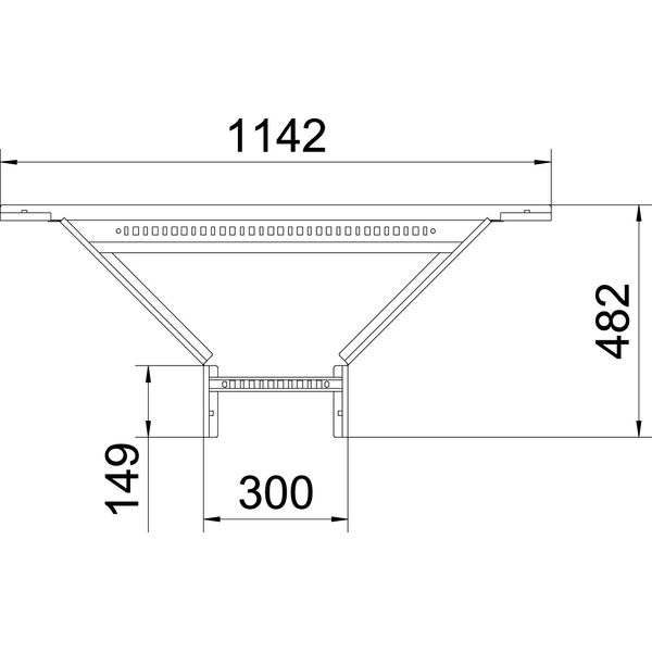 LAA 1130 R3 FS Add-on tee for cable ladder 110x300 image 2