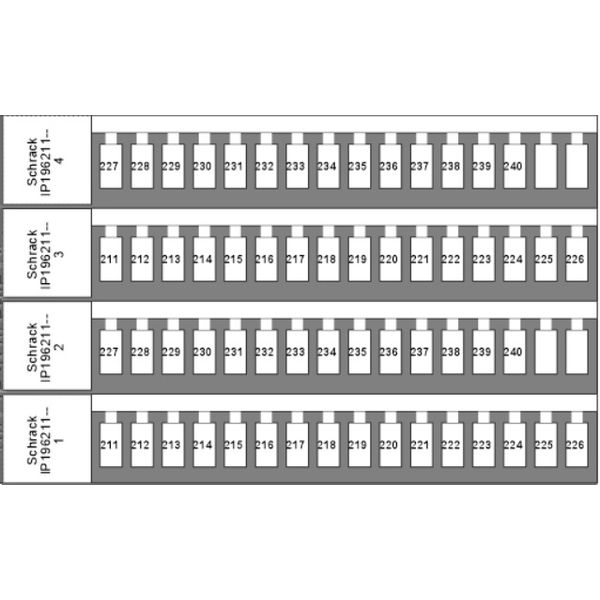 Marking tags for TB and ST - terminals, 211-240 (each 2x) image 1