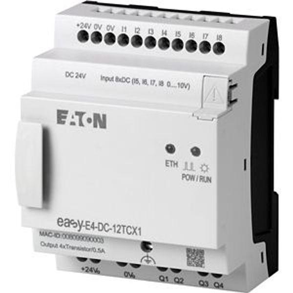 Control relays, easyE4 (expandable, Ethernet), 24 V DC, Inputs Digital: 8, of which can be used as analog: 4, screw terminal image 5